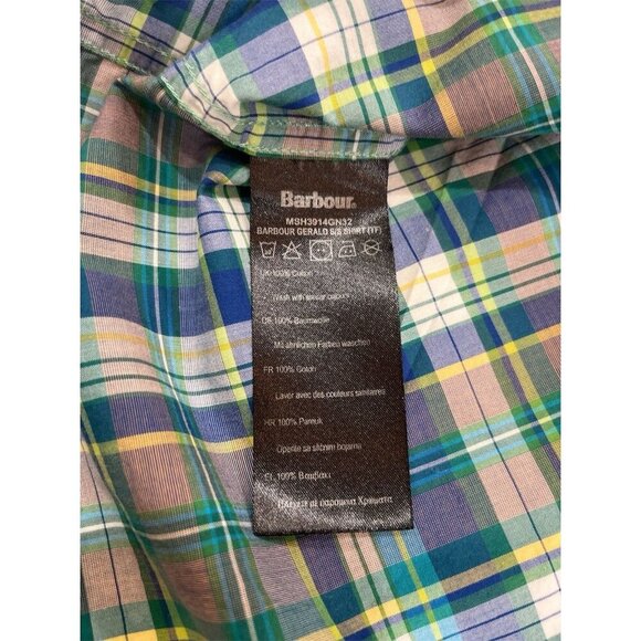 BARBOUR L94716 Men's Multicolor Gerald Tailored Fit Madras Sport Shirt Size XL - Picture 8 of 8